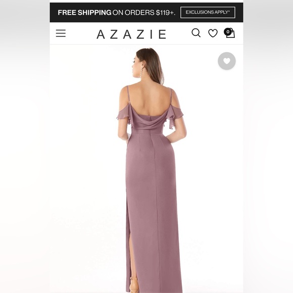 Azazie Emeralda Dusty Rose Bridesmaid Dress - Picture 2 of 11